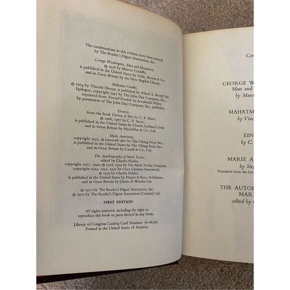 Readers Digest Family Treasury Of Great Biographies 1st Edition Hardcover Book - Picture 9 of 10